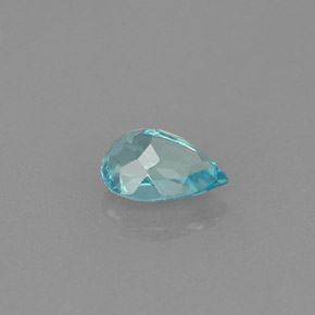Apatita azul natural de 0,83 ct, en forma de pera, VS