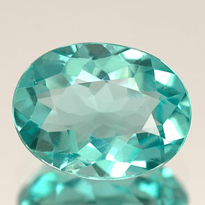 Apatita azul natural de 1,29 ct, corte óvalo, VS