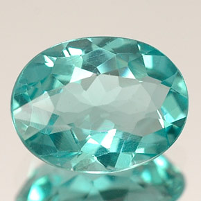 Apatita azul natural de 1,29 ct, corte óvalo, VS