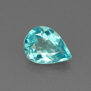 Apatita azul natural de 1,17 ct, en forma de pera, VS