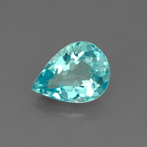 Apatita azul natural de 1,17 ct, en forma de pera, VS