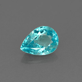 Apatito Azul claro natural de 0.78 ct, En forma de pera, VS