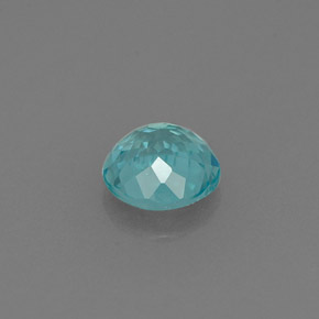 Apatita azul natural de 0,67 ct, corte redondo, VVS-VS