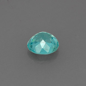 Apatita azul natural de 0,63 ct, corte redondo, VS
