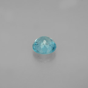 Apatita azul natural de 0,79 ct, corte redondo, VS