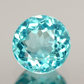 Apatita azul natural de 0,74 ct, corte redondo, VS-SI