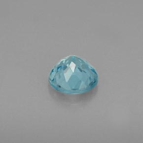 Apatita azul natural de 0,70 ct, corte redondo, VS-SI