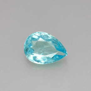 Apatita azul natural de 0,96 ct, en forma de pera, VS