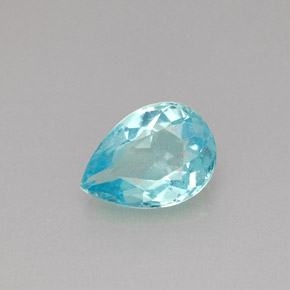 Apatita azul natural de 0,96 ct, en forma de pera, VS