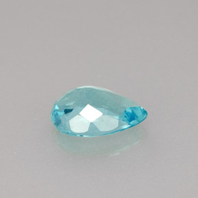 Apatita azul natural de 0,96 ct, en forma de pera, VS