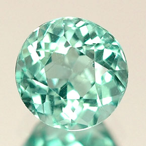 Apatita verde natural de 0,71 ct, corte redondo, VS
