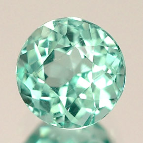 Apatita verde natural de 0,71 ct, corte redondo, VS