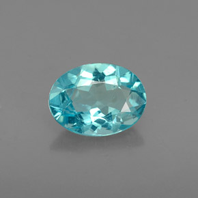 Apatita azul natural de 0,93 ct, corte óvalo, VS