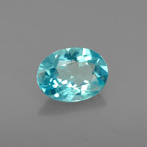 Apatita azul natural de 0,93 ct, corte óvalo, VS