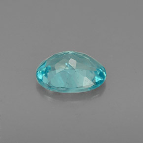 Apatita azul natural de 0,93 ct, corte óvalo, VS