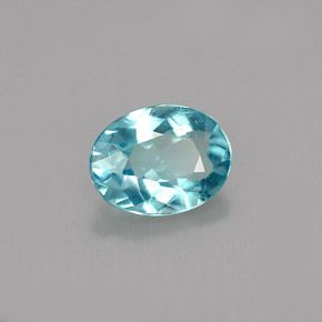 Apatita azul natural de 1,00 ct, corte óvalo, VVS-VS