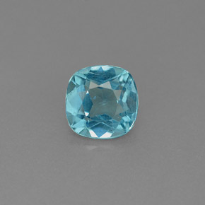 Apatita azul natural de 0,99 ct, corte cojín, VS-SI
