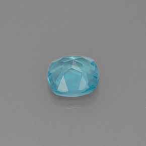 Apatita azul natural de 0,99 ct, corte cojín, VS-SI