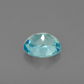 Apatita azul natural de 0,60 ct, corte óvalo, VS