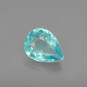 Apatita azul natural de 1,12 ct, en forma de pera, VS