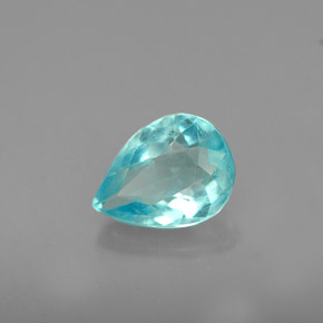 Apatita azul natural de 1,12 ct, en forma de pera, VS