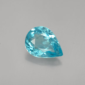 Apatita azul natural de 1,03 ct, en forma de pera, VS
