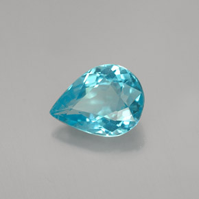 Apatita azul natural de 1,03 ct, en forma de pera, VS