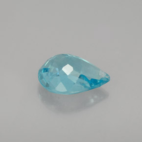 Apatita azul natural de 1,03 ct, en forma de pera, VS