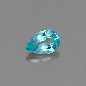 Apatita azul natural de 0,48 ct, en forma de pera, VS