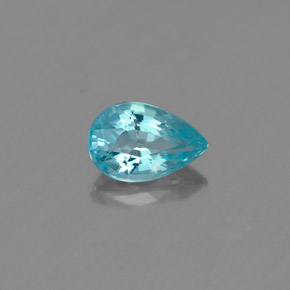 Apatita azul natural de 0,48 ct, en forma de pera, VS