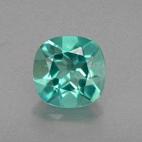 Apatita verde natural de 0,93 ct, corte cojín, VS