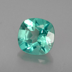 Apatita verde natural de 0,93 ct, corte cojín, VS