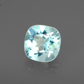Apatita azul natural de 1,00 ct, corte cojín, VS