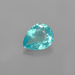 Apatita azul natural de 0,98 ct, en forma de pera, VS
