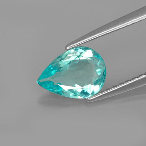 Apatita azul natural de 0,97 ct, en forma de pera, VS-SI