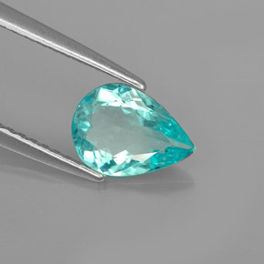 Apatita azul natural de 0,97 ct, en forma de pera, VS-SI