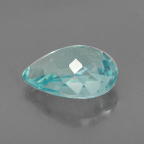 Apatita azul natural de 1,21 ct, en forma de pera, VVS-VS