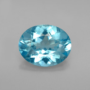 Apatita azul natural de 2,42 ct, corte óvalo, VS-SI