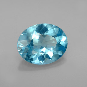 Apatita azul natural de 2,42 ct, corte óvalo, VS-SI