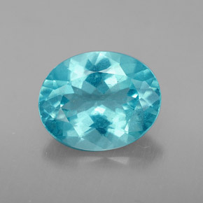 Apatita azul natural de 2,33 ct, corte óvalo, VS-SI