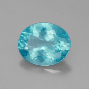 Apatita azul natural de 2,33 ct, corte óvalo, VS-SI