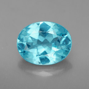 Apatita azul natural de 2,88 ct, corte óvalo, VS-SI