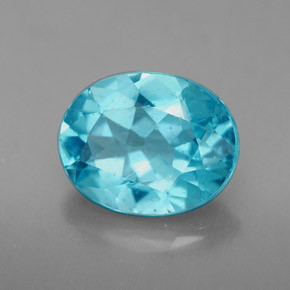 Apatita azul natural de 2,88 ct, corte óvalo, VS-SI