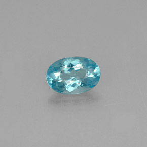 Apatita azul natural de 0,53 ct, corte óvalo, VS