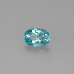 Apatita azul natural de 0,53 ct, corte óvalo, VS