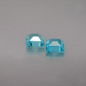 Gemas de apatita azul natural de  ct, cuadrado, VS
