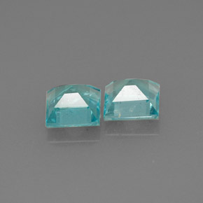 Gemas de apatita azul natural de  ct, cuadrado, VS