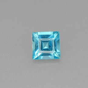 Apatito Azul claro natural de 0.62 ct, Cuadrado, VS