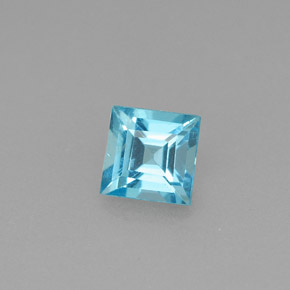 Apatito Azul claro natural de 0.62 ct, Cuadrado, VS