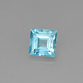 Apatita azul natural de 0,74 ct, cuadrado, VS-SI